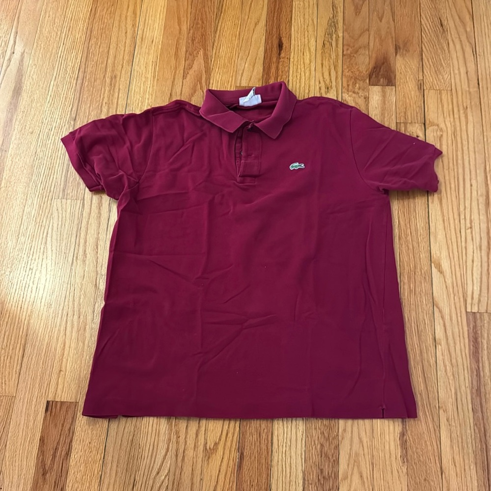 Burgundy Men’s Chemise Lacoste size 6- XL